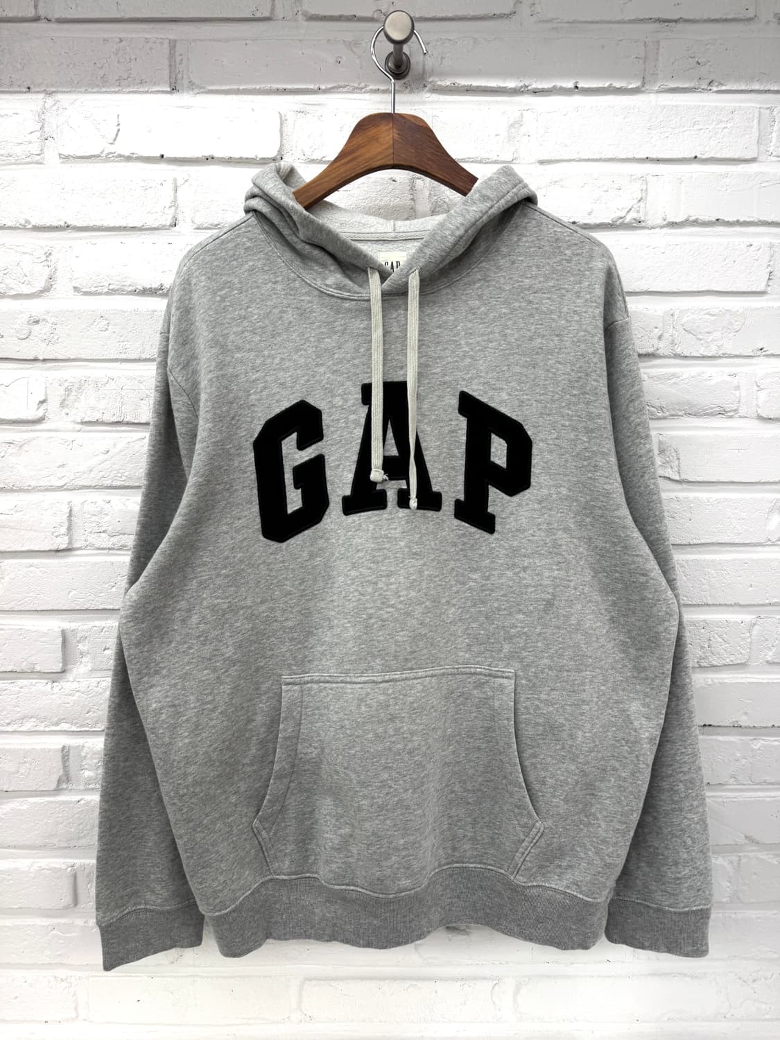 갭 그레이 기모 후드티 상품이미지3