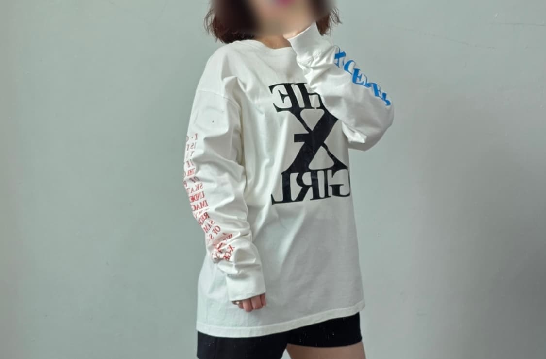 [프립]X-GIRL 로고 긴팔티 화이트 상품이미지3