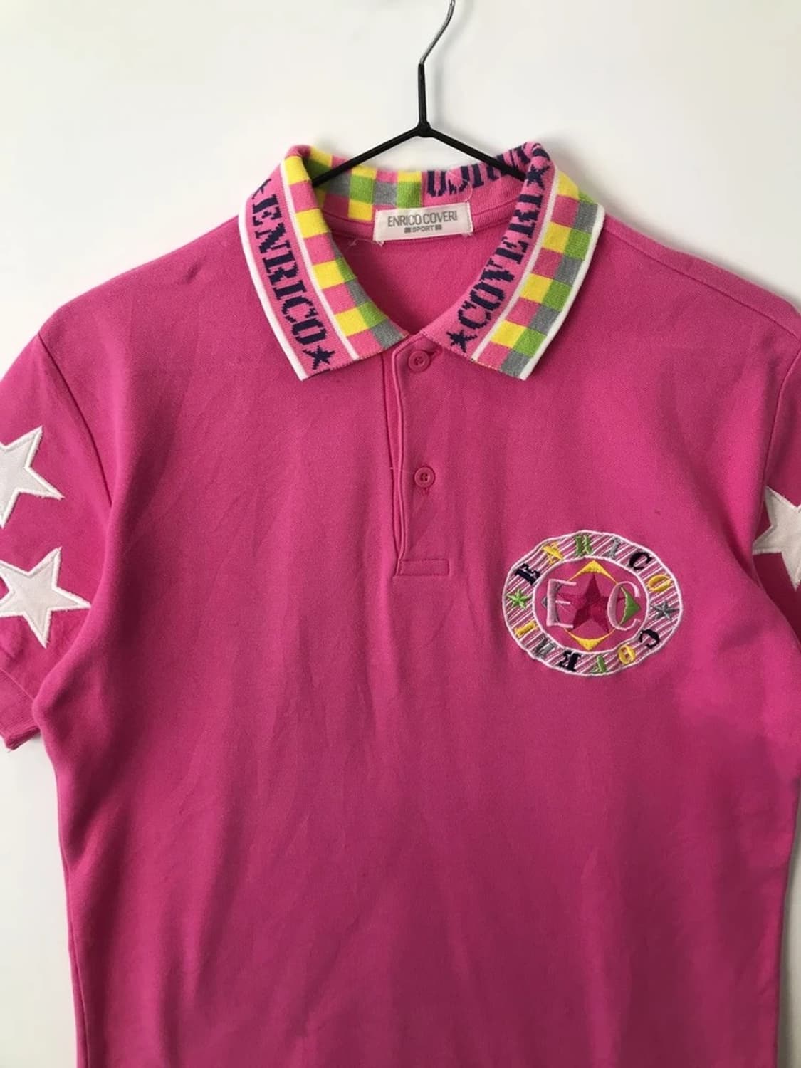 Enrico Coveri Pink Star Polo Shirt 상품이미지6