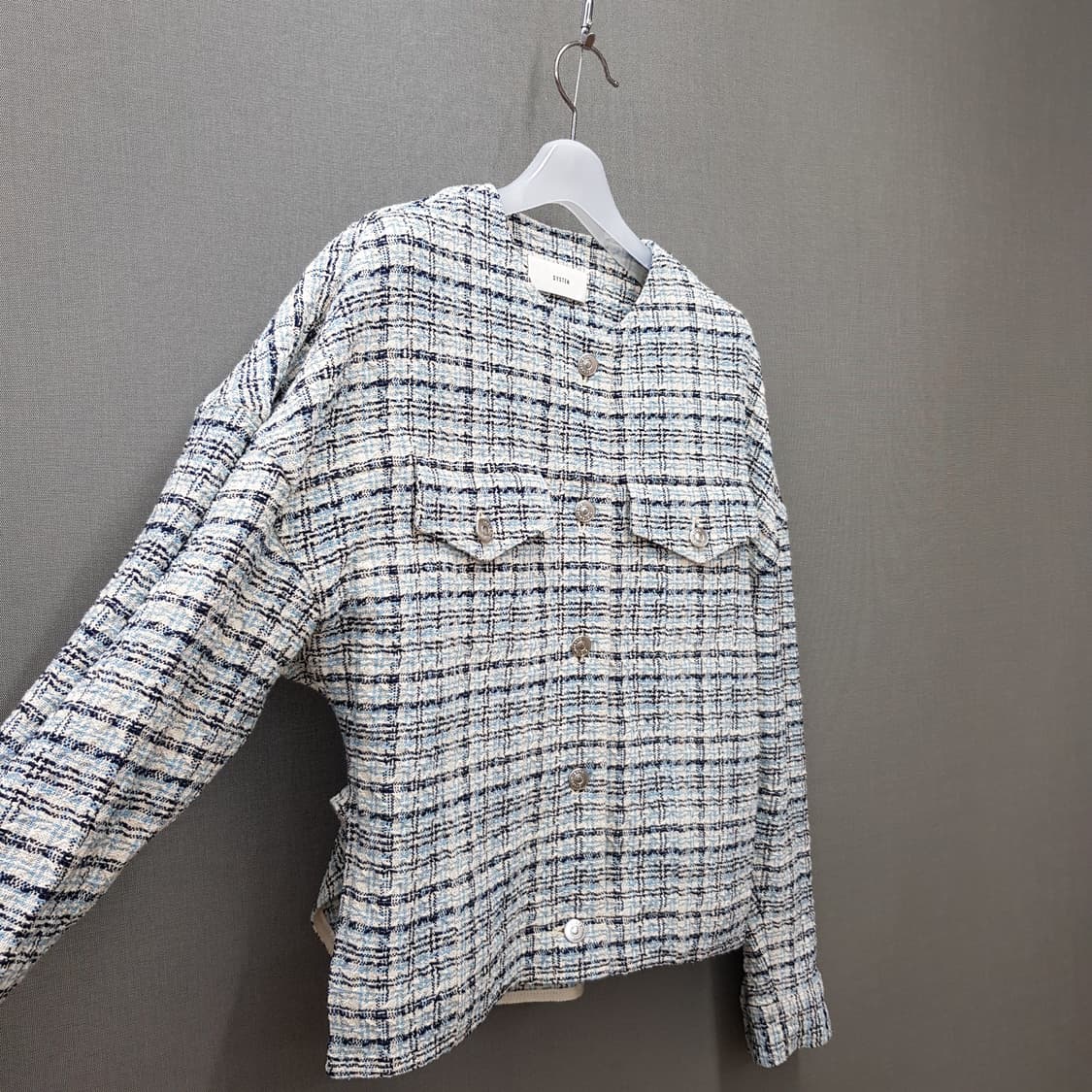 한섬 시스템  트위드 크롭 자켓 82-90-160사이즈 (택달린 새제품) 상품이미지3