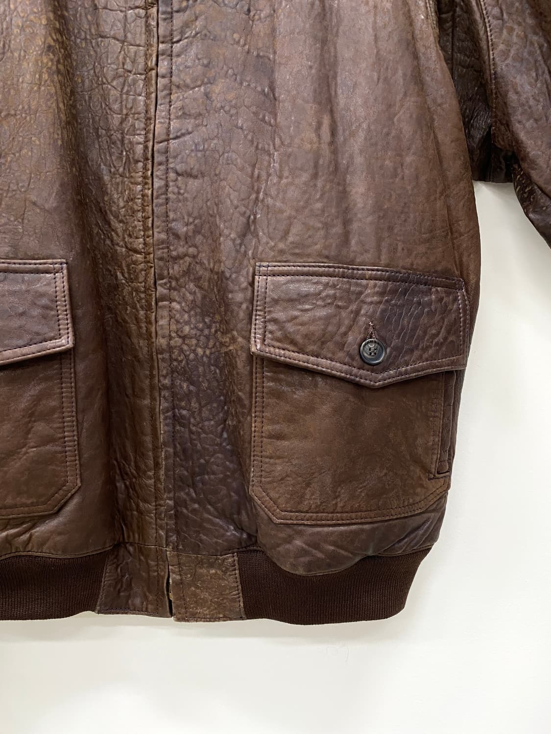 80‘s 골든베어 레더 봄버 자켓 상품이미지5