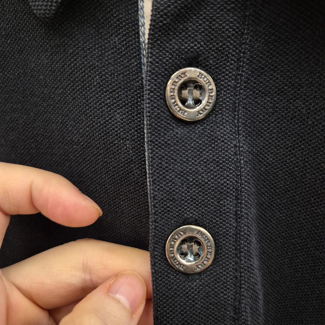 버버리 긴팔 카라티 M 상품이미지3