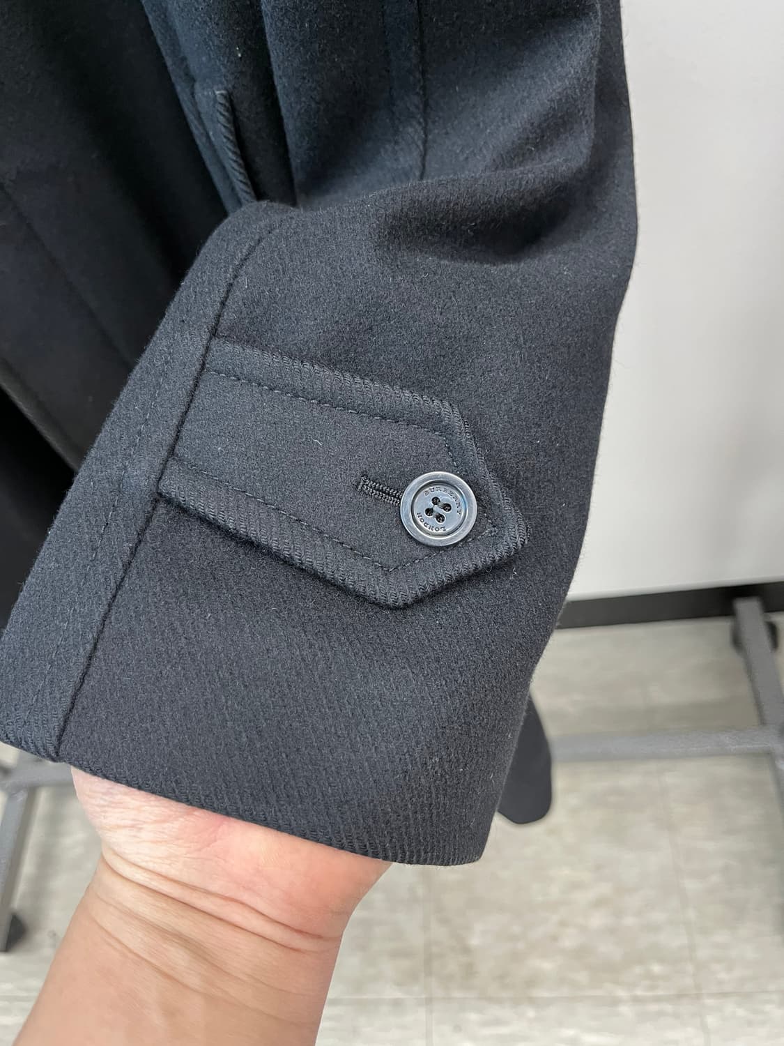 버버리 캐시미어 롱코트 블랙 52사이즈 상품이미지2