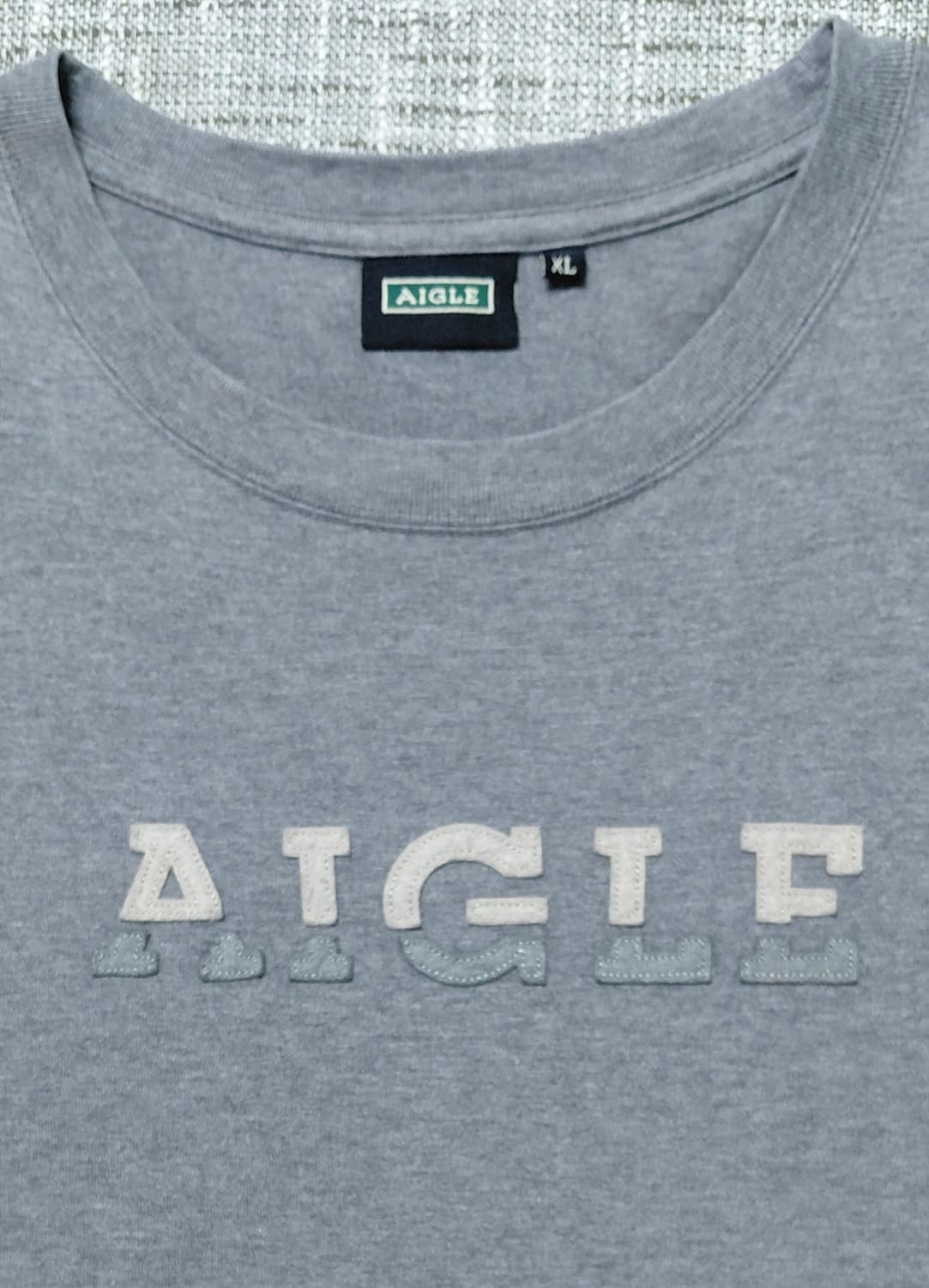 AIGLE 에이글 빈티지 아플리케 입체 로고 반팔 티셔츠 (XL) 상품이미지1