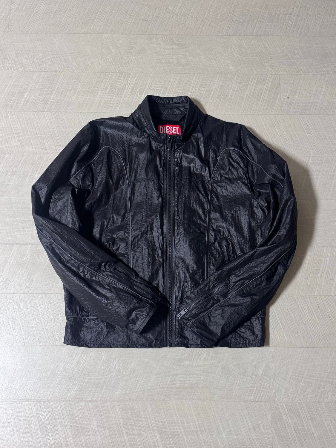 디젤 나일론 콘트라스트 자켓 블랙 50 상품이미지1