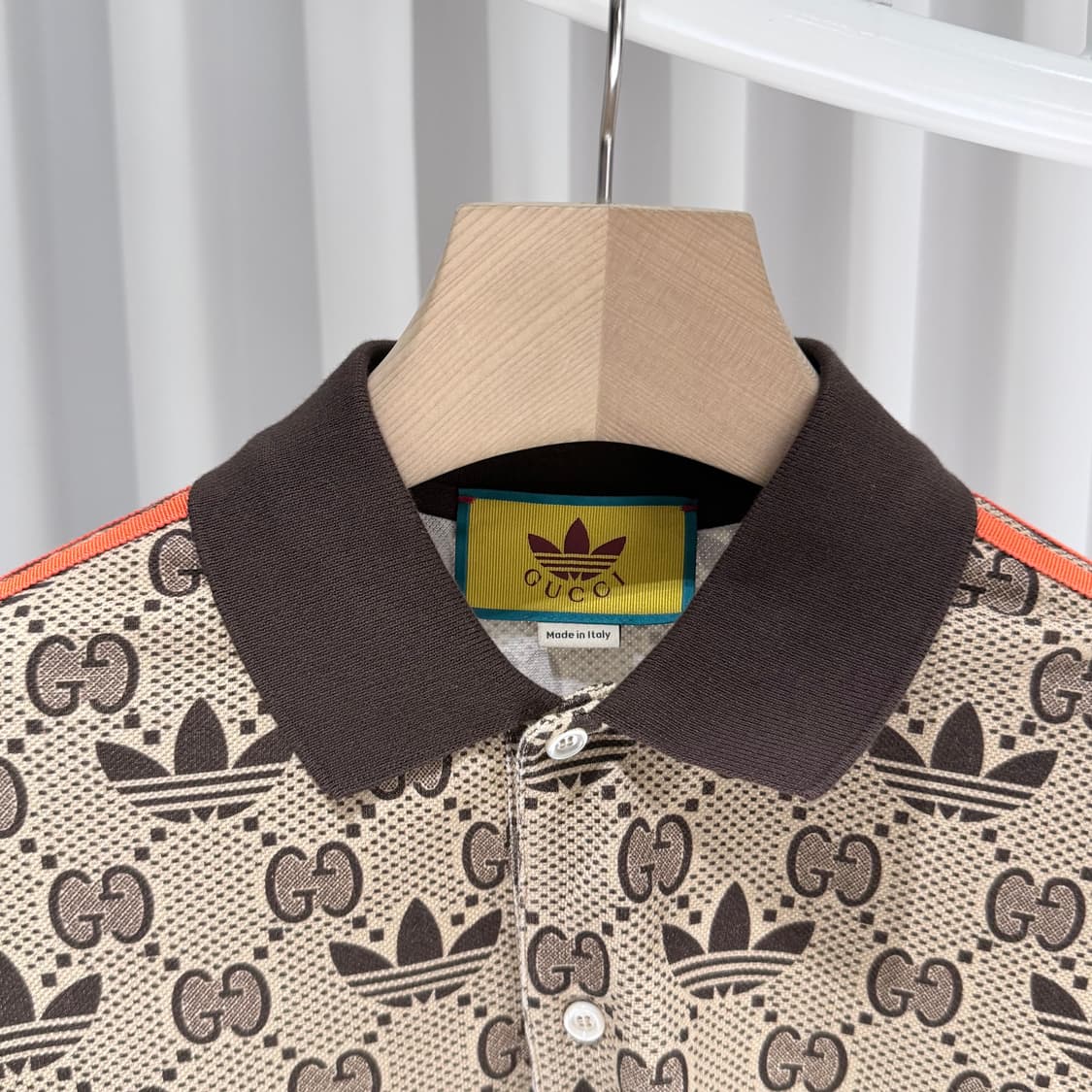 (S/M) / 구찌 X 아디다스 GG 트레포일 폴로 반팔 셔츠 상품이미지4