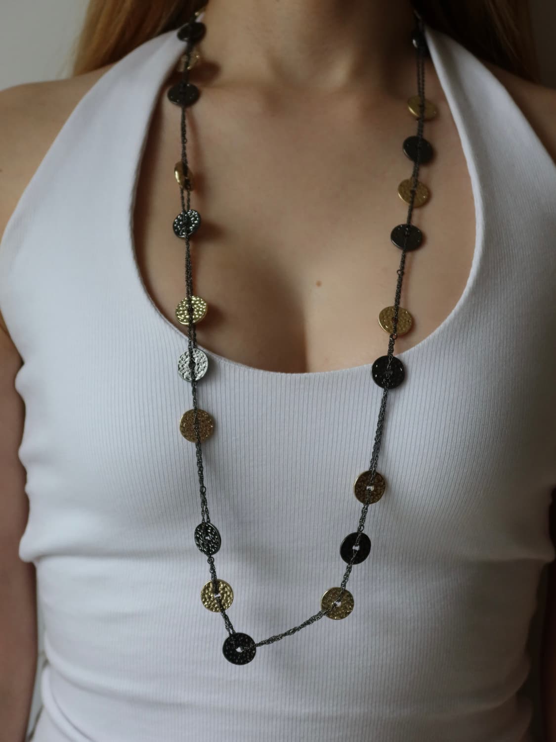 vintage coin strand necklace 상품이미지1