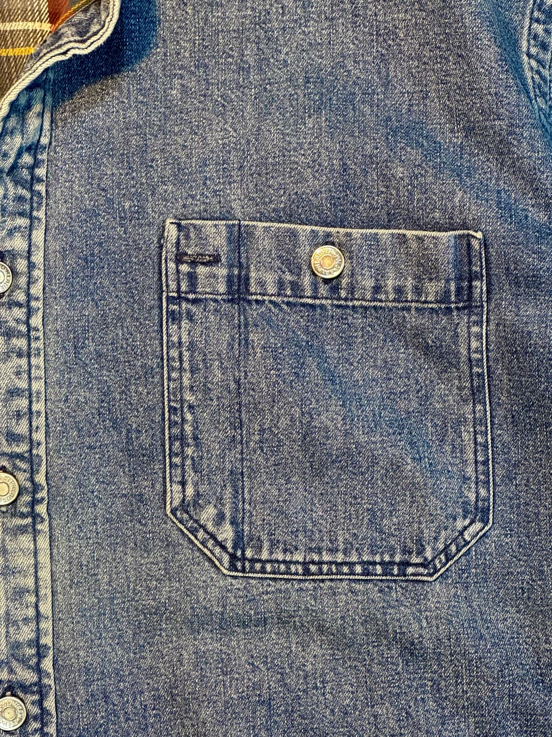 90s 폴로 데님 플란넬 오버셔츠 자켓 상품이미지8