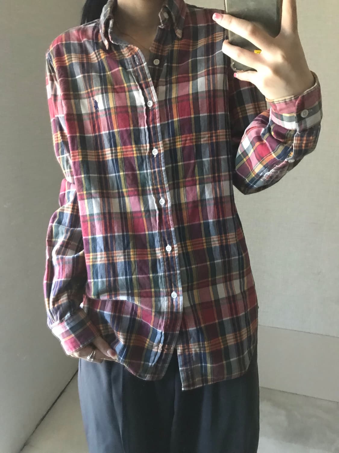 폴로 빈티지 체크셔츠 상품이미지2