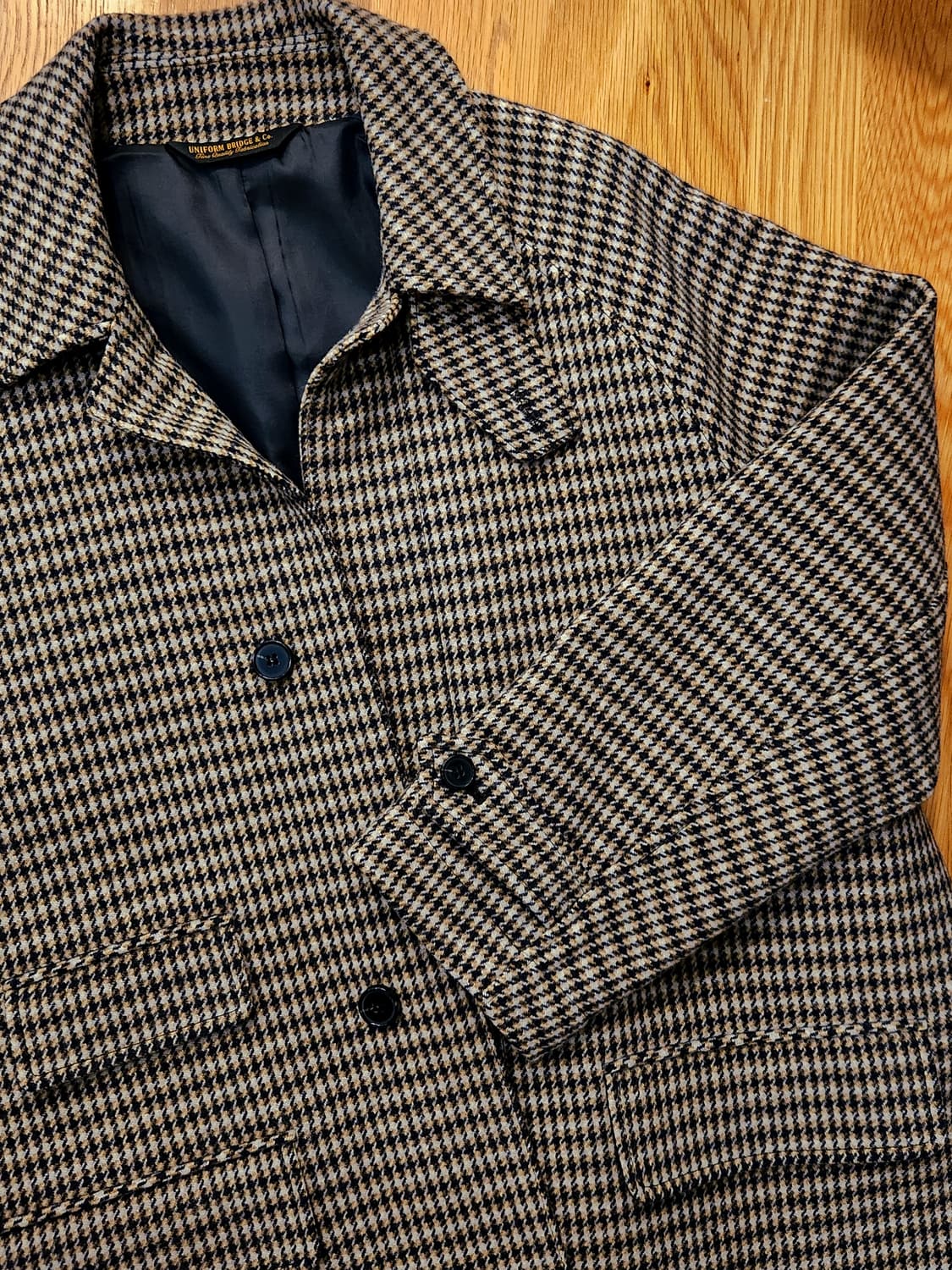 유니폼브릿지 남성체크 발마칸코트 상품이미지4