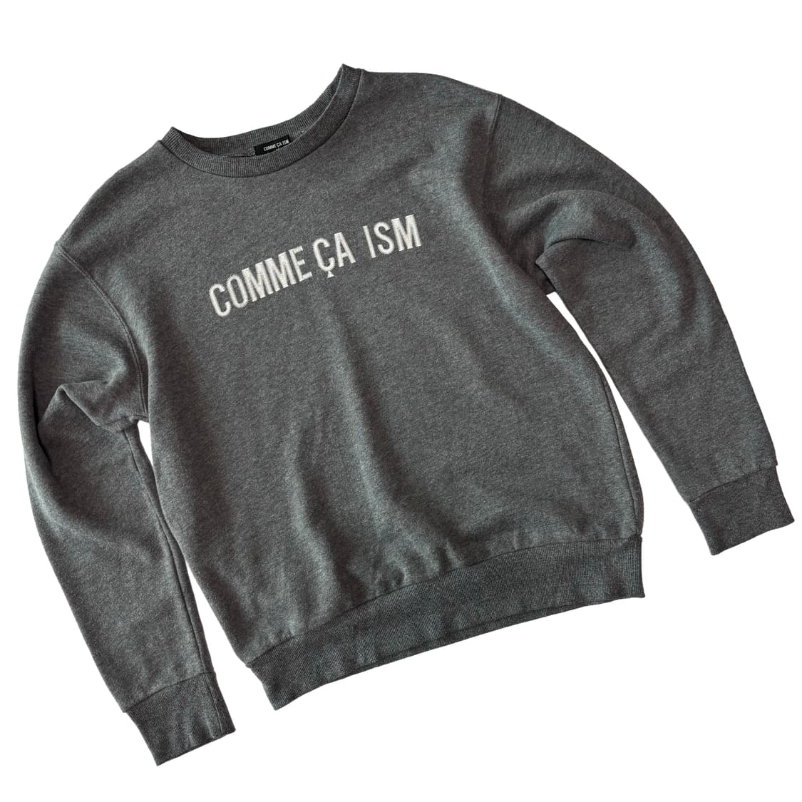 꼼사이즘 미니멀 로고 그레이 맨투맨 상품이미지1