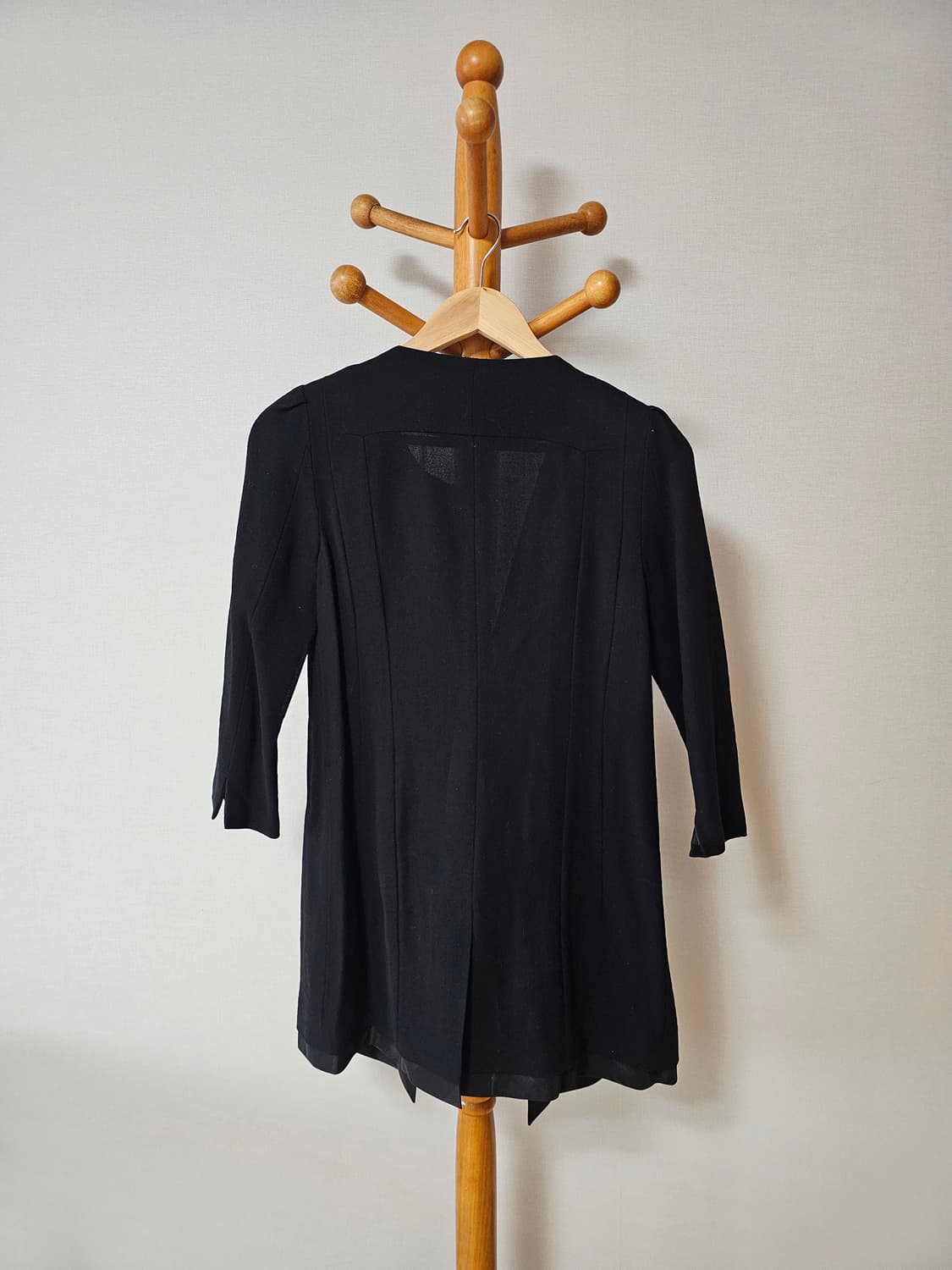 Nice Premium 나이스 프리미엄 블랙 유니크 노카라 자켓/롱가디건 상품이미지2