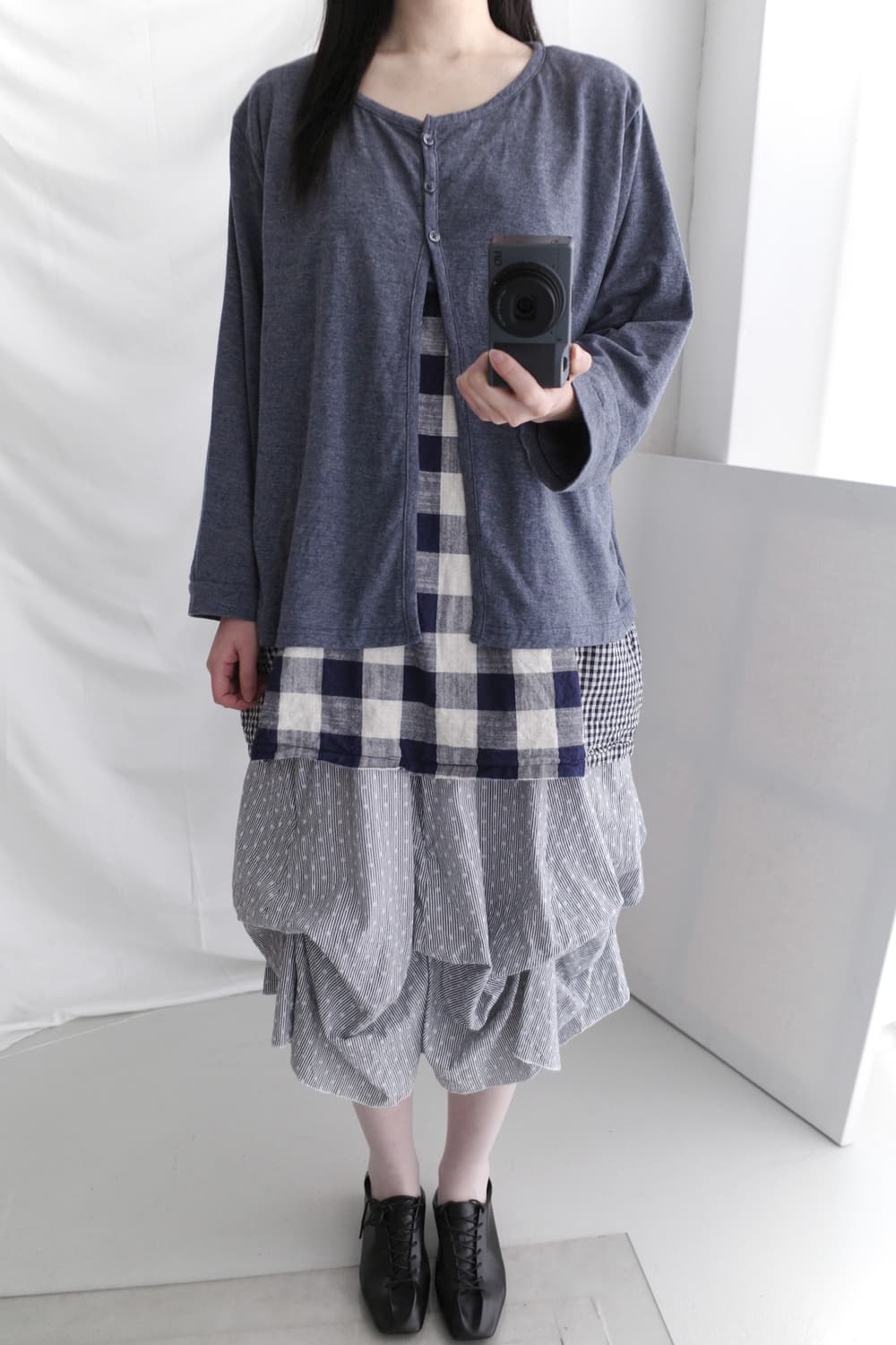 check layered long sleeve 상품이미지6
