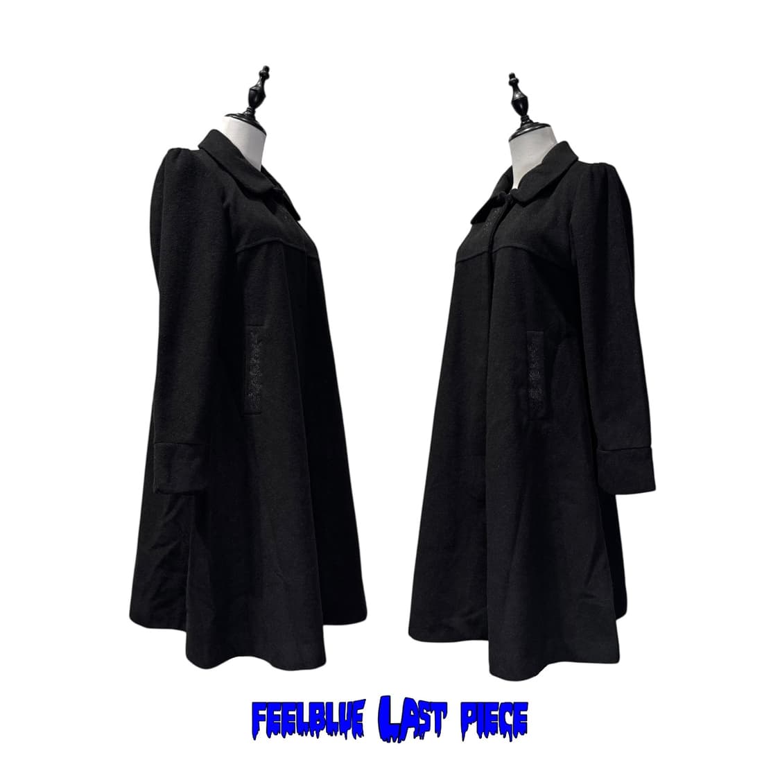 AXES FEMME gothic black flare coat 상품이미지3