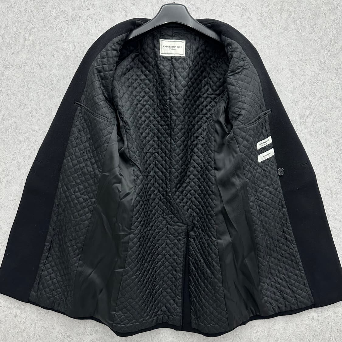 95 엔더슨벨 남자 스탠다드핏 원버튼 더블 코트 상품이미지3