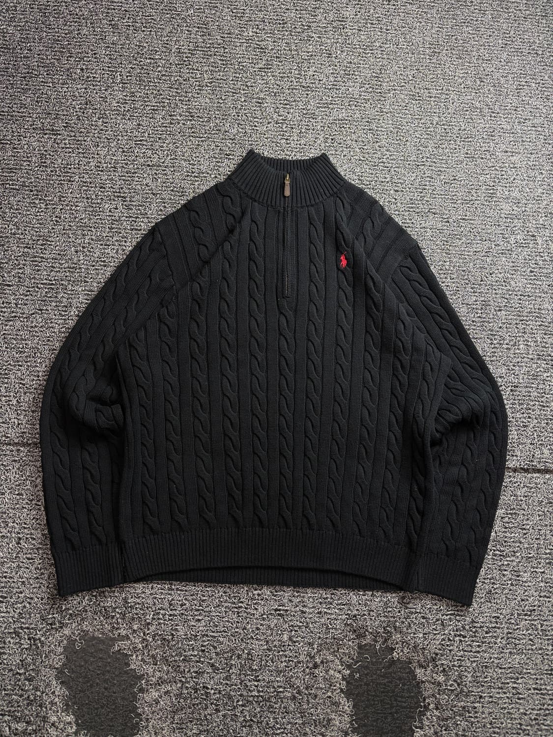 폴로 랄프로렌 포키로고 케이블 니트 하프집업 3642 상품이미지2