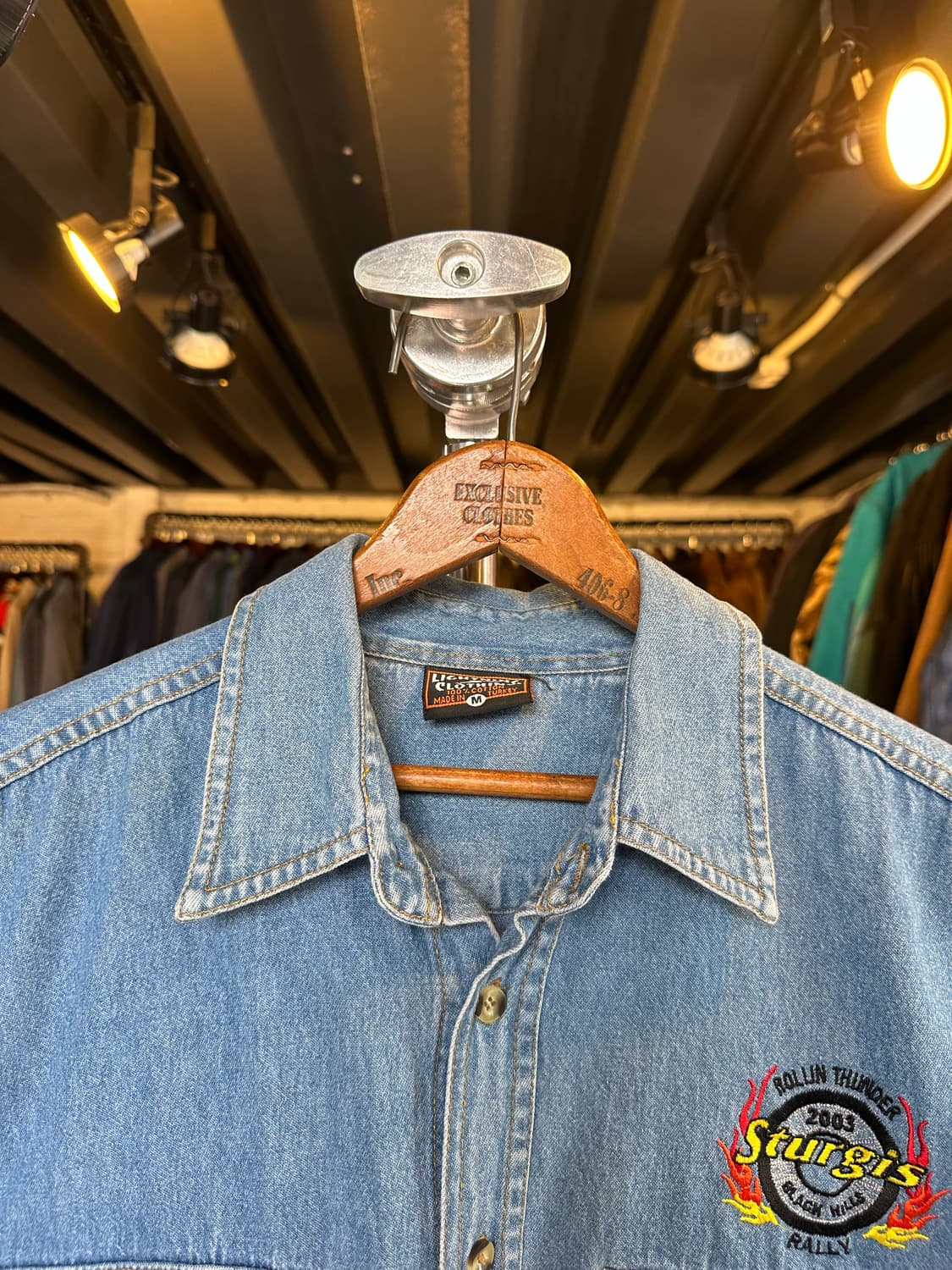 00s 스터지스 모터사이클 릴리 2003 페인팅 컷오프 데님 베스트 상품이미지3