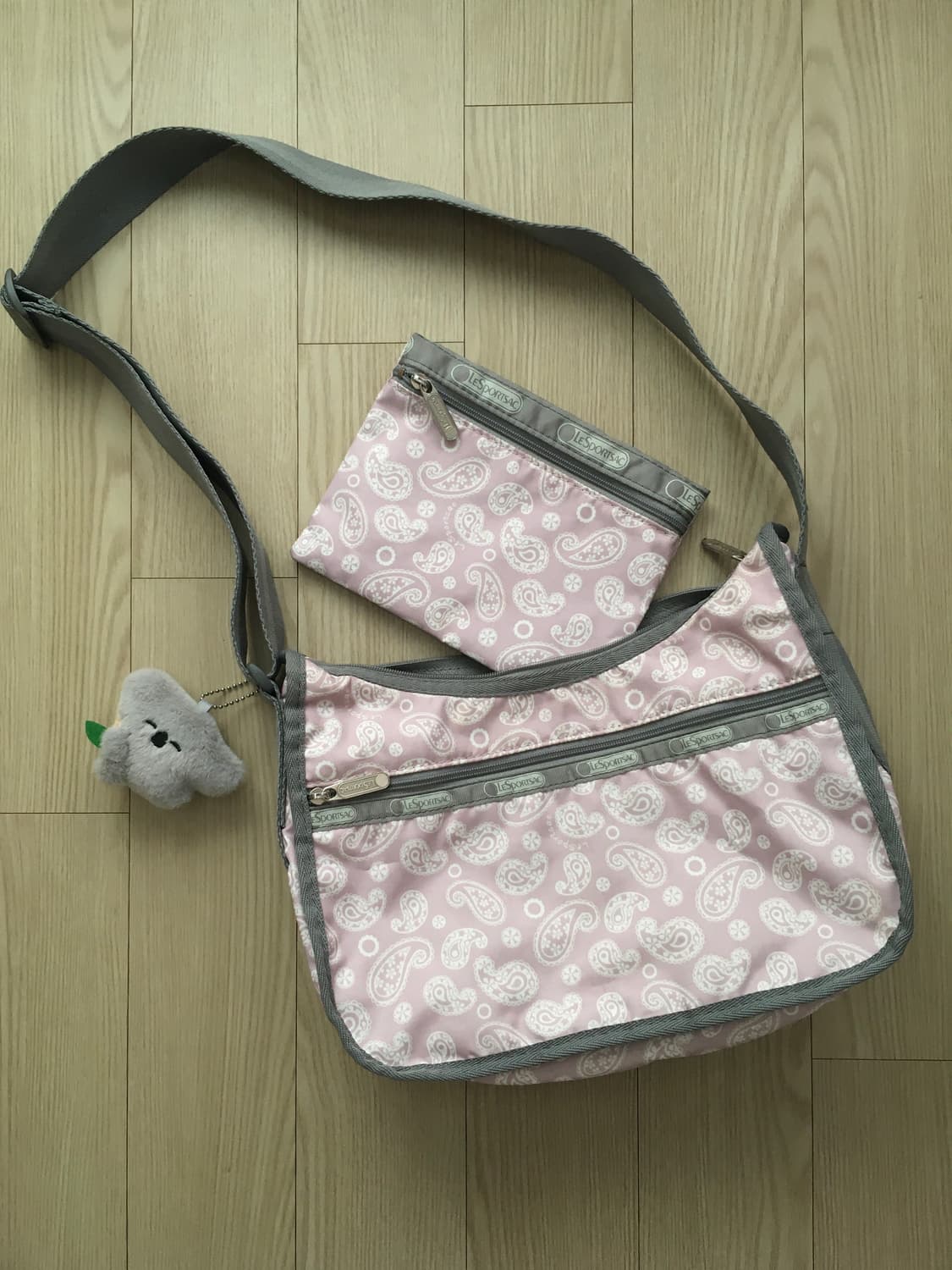 레스포삭 희귀 회핑 페이즐리 크로스백 (파우치 포함) 상품이미지1