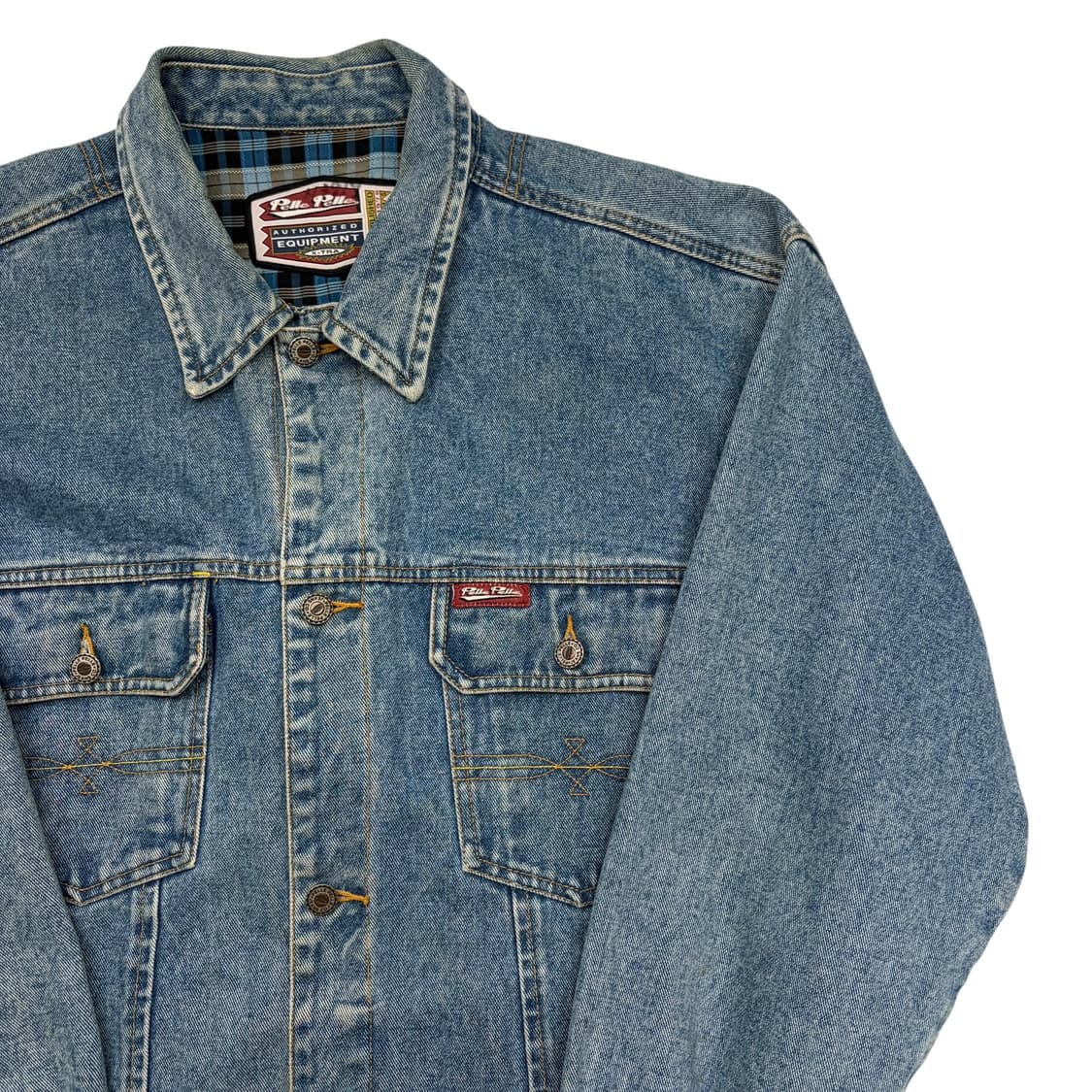 90s 펠레펠레 올드스쿨 빈티지 데님 트러커 자켓 M 상품이미지5