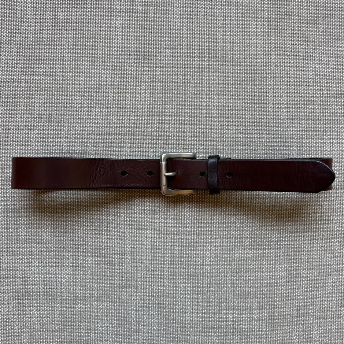 [25-26] 90s USA OLD NAVY 브라운 레더 메탈 버클 벨트 상품이미지2