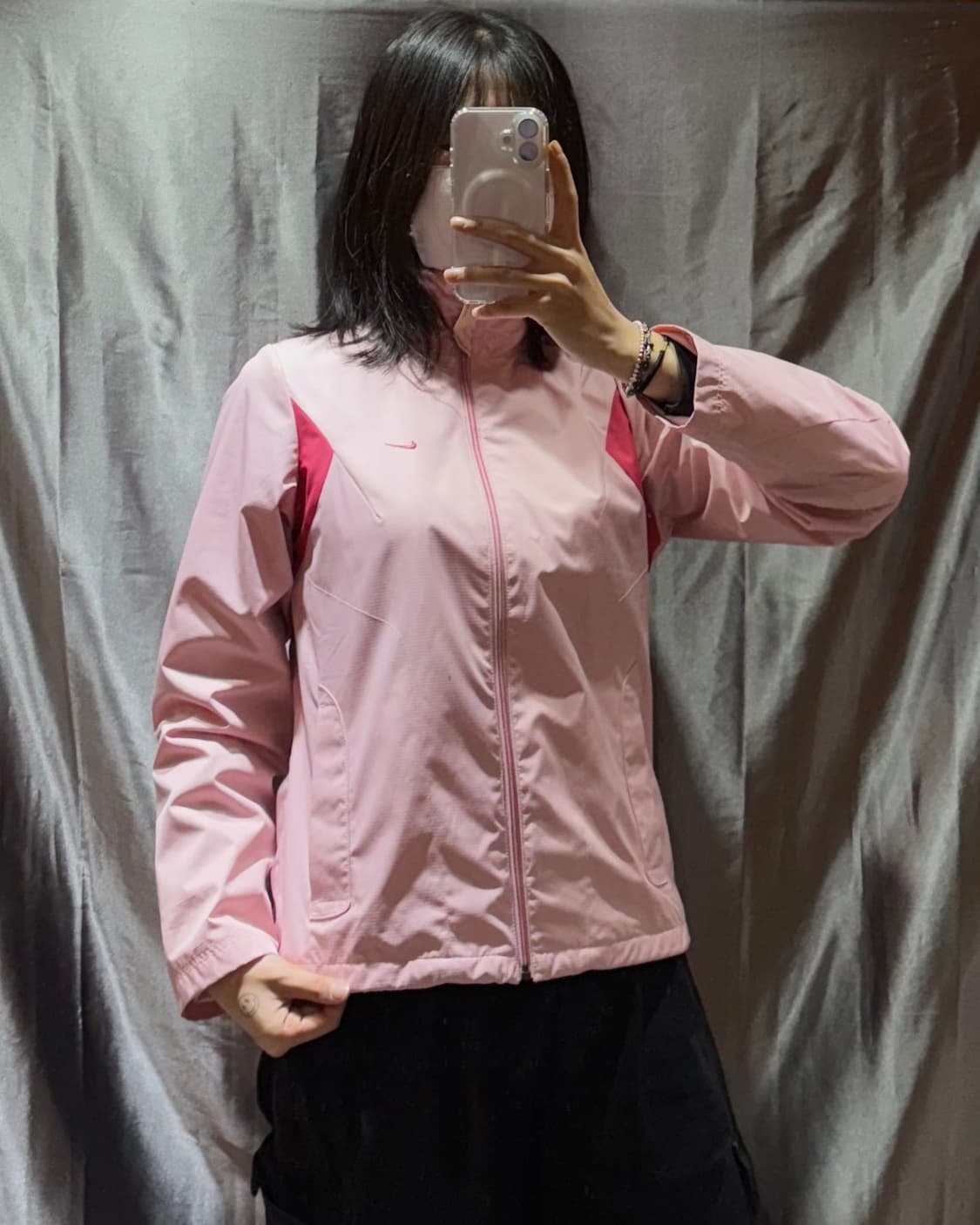 S 나이키 미니 스우시 핑크 바람막이 상품이미지1