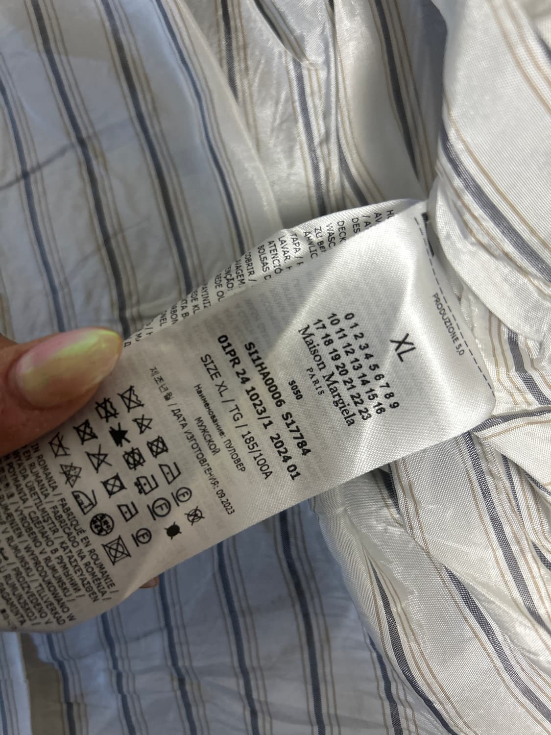 메종 마르지엘라 디스트레스드 가디건 다크 그레이 XL (삼품 텍 포함) 상품이미지3