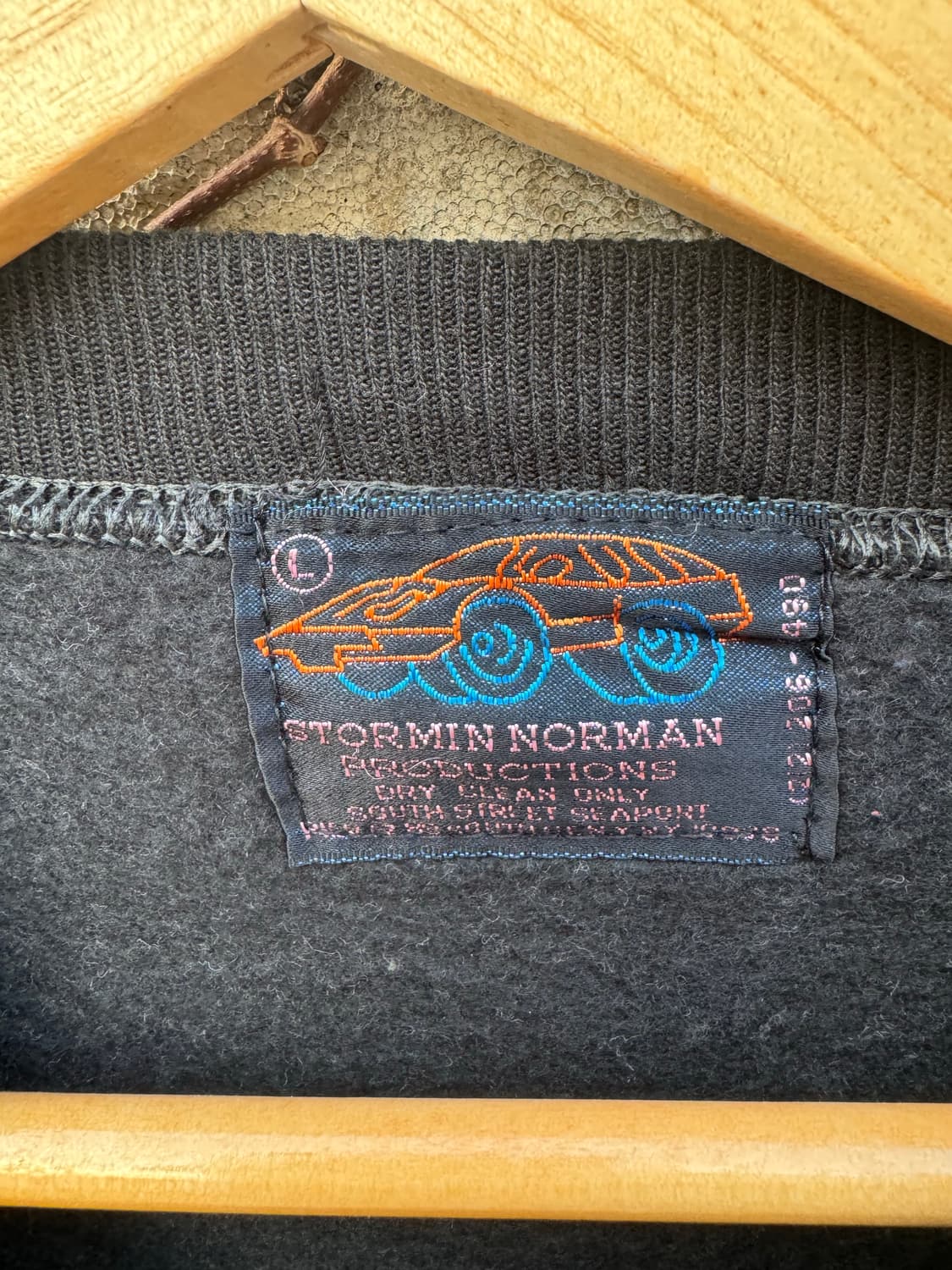 90s 쉐보레 빈티지 자수 스웻 셔츠 맨투맨 블랙 L 상품이미지4