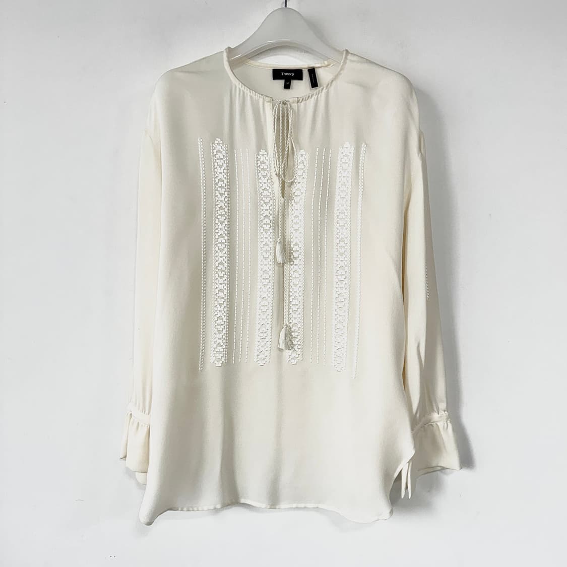 띠어리 실크 벨 커프 블라우스 상품이미지2