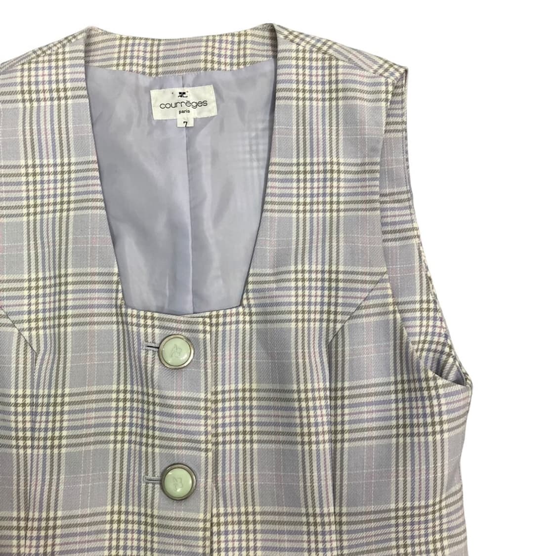 꾸레쥬 체크 베스트 상품이미지3