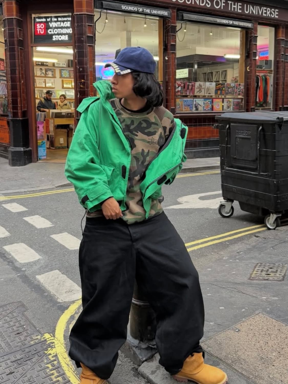 ABRAHAM 컷 로고 캡 네이비 상품이미지2