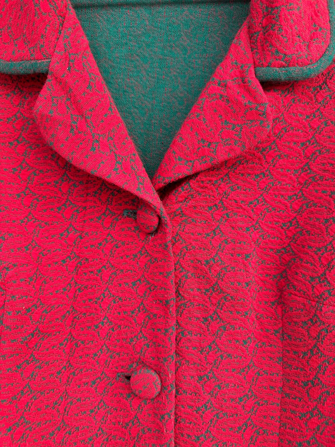Deep Red Tyrolean Knit Jacket 상품이미지4