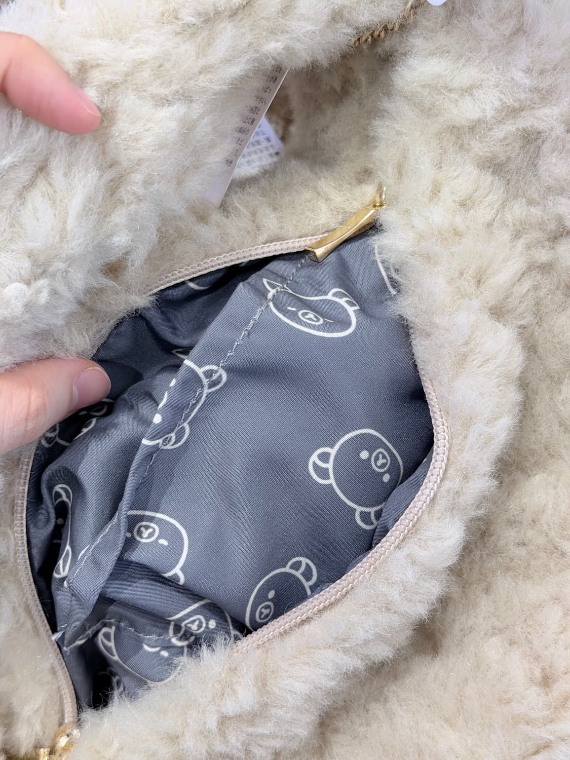 선착순곧마감!!) 리락쿠마 퍼 원핸들 모코모코 핸드백 가방 상품이미지3