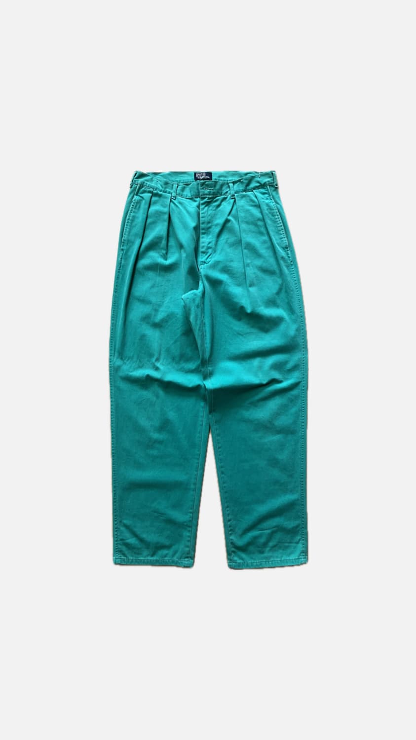 90s usa made 폴로 치노 팬츠 에메랄드 그린 상품이미지1