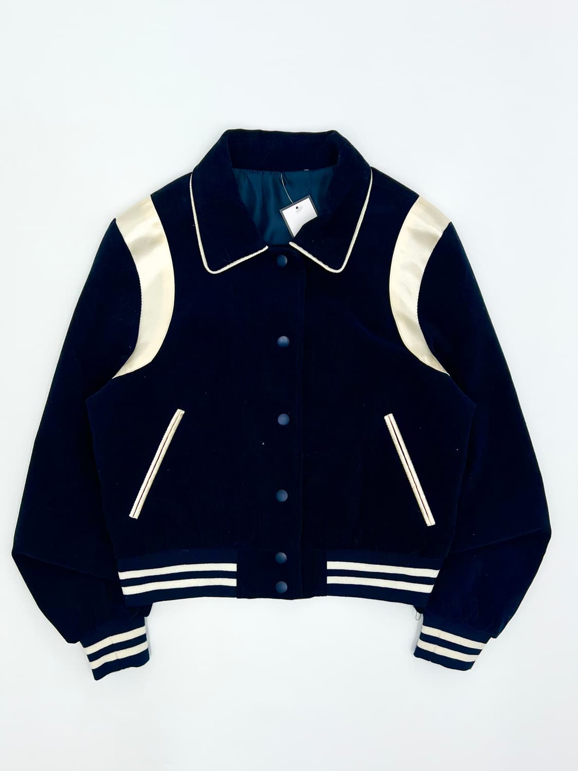 우먼 코듀로이 베이스볼 크롭 자켓 상품이미지1