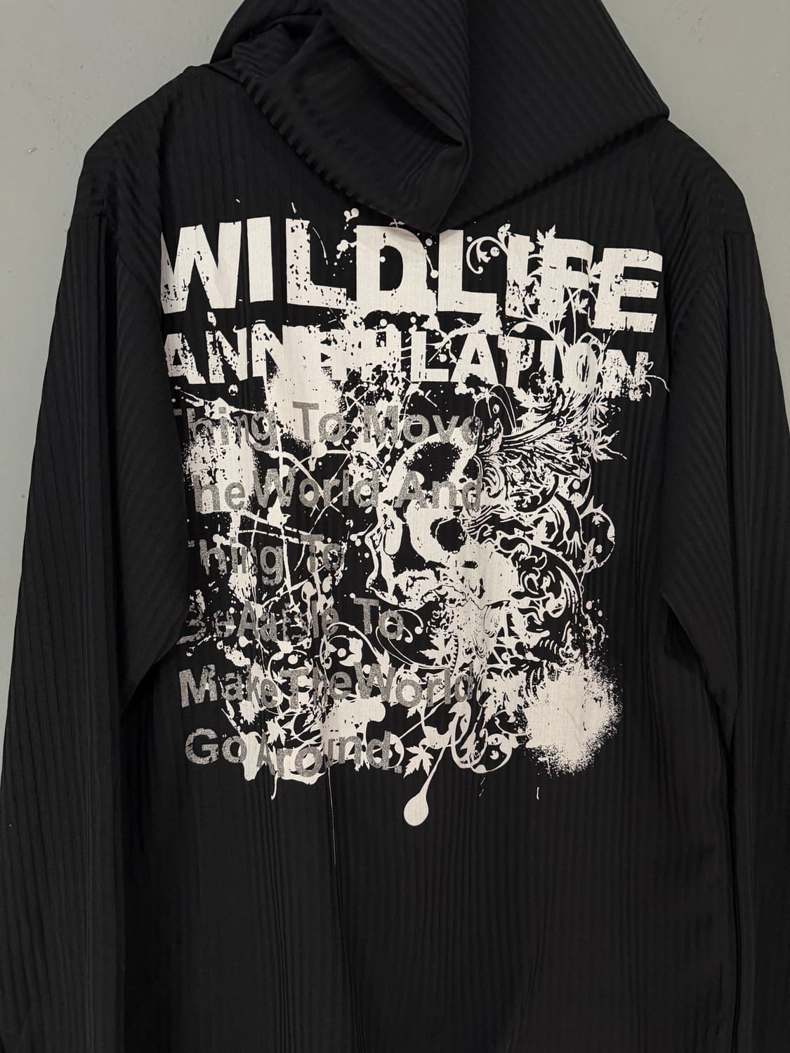 punk lettering & printing hood zip-up 상품이미지10