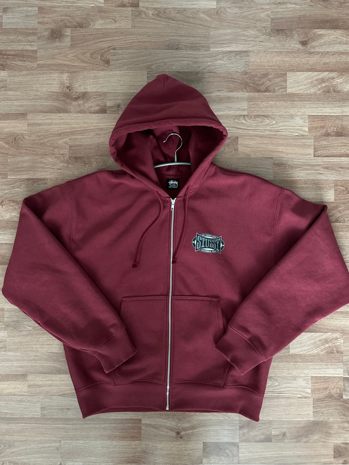 스투시 챔피온 오벌 집 후디 와인 XL 상품이미지1