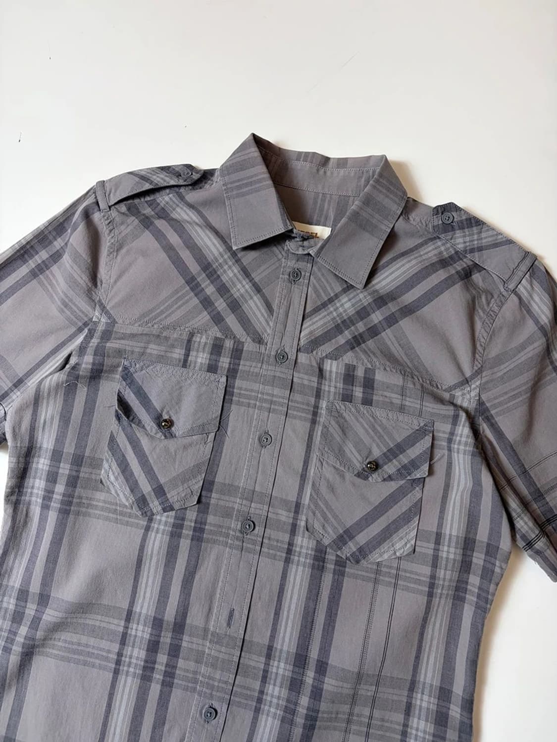 디젤 00's 클래식 체크 반팔 코튼 셔츠 PN9576 상품이미지2