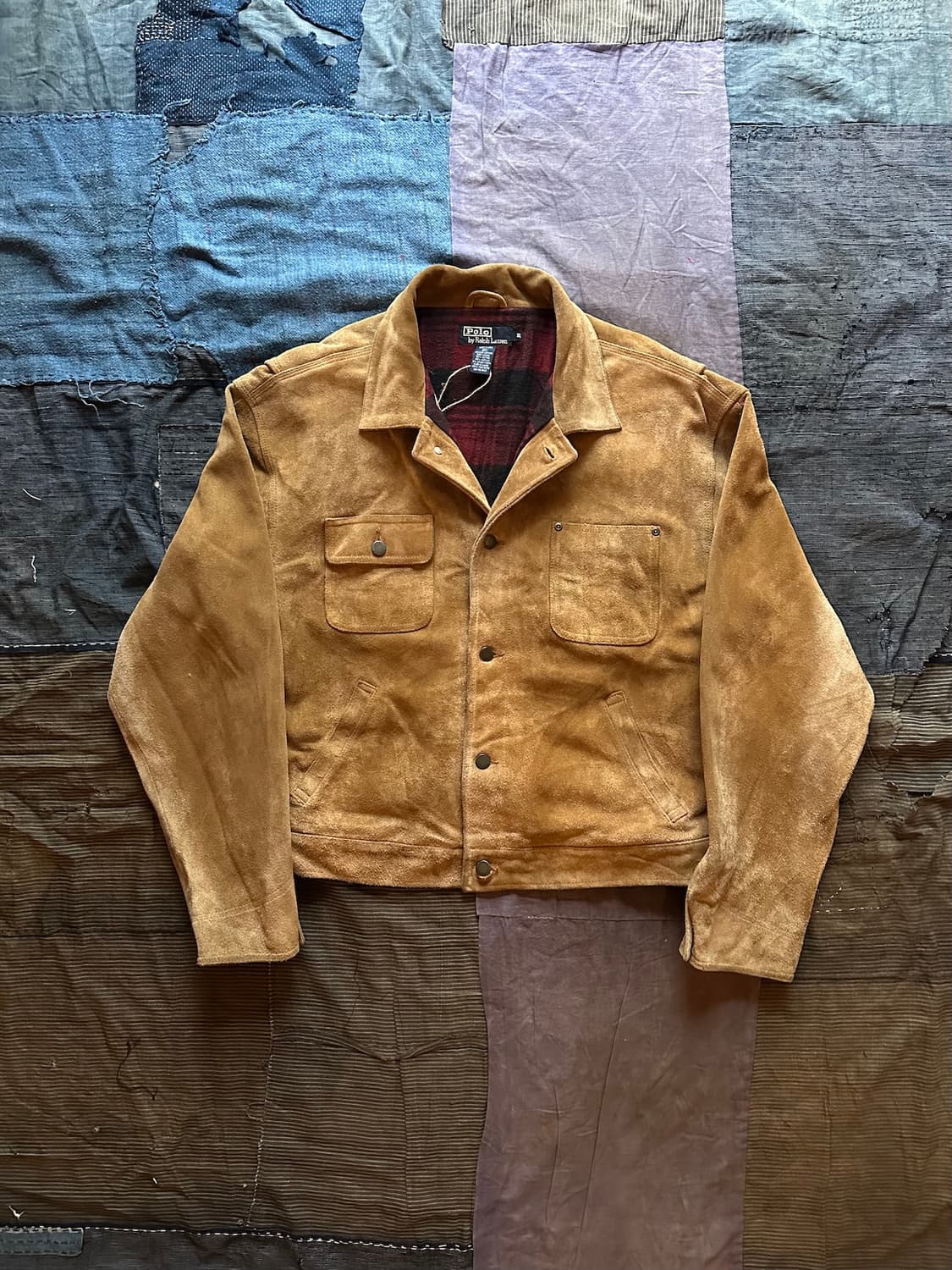 90s 빈티지 폴로 랄프로렌 덩가리 스웨이드 자켓 rrl 상품이미지1
