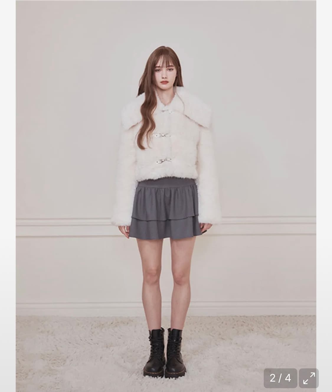 Notyourrose 낫유어로즈 베베 세일러 퍼 자켓 아이보리 상품이미지2