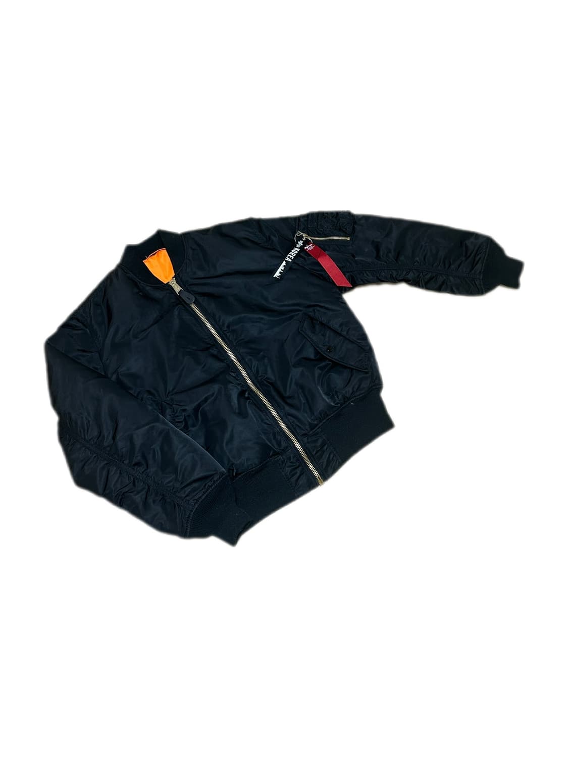 알파인더스트리 ma-1 블랙 리버시브 오렌지 자켓 상품이미지2