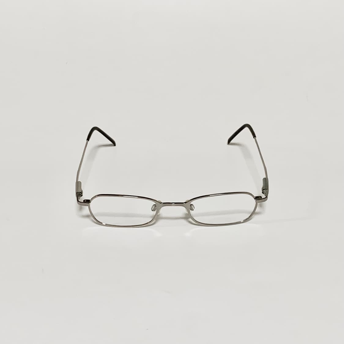 930 데드스탁 슬림 실버 소형 남녀공용 사각 미니멀 프레임 빈티지안경  상품이미지3