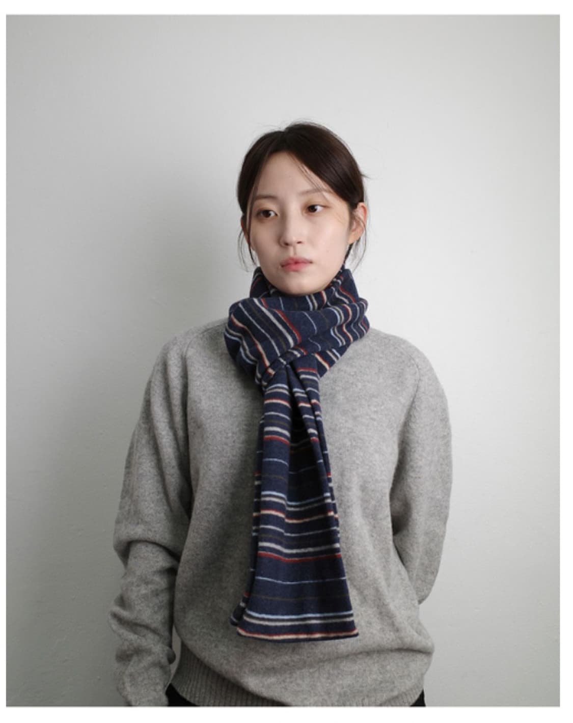 키마우라 멀티 스트라이프 머플러 상품이미지3