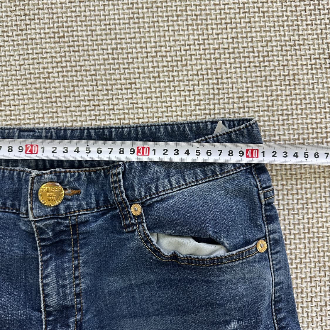 80(32) 게스 진청 데님 팬츠 0429D 상품이미지4