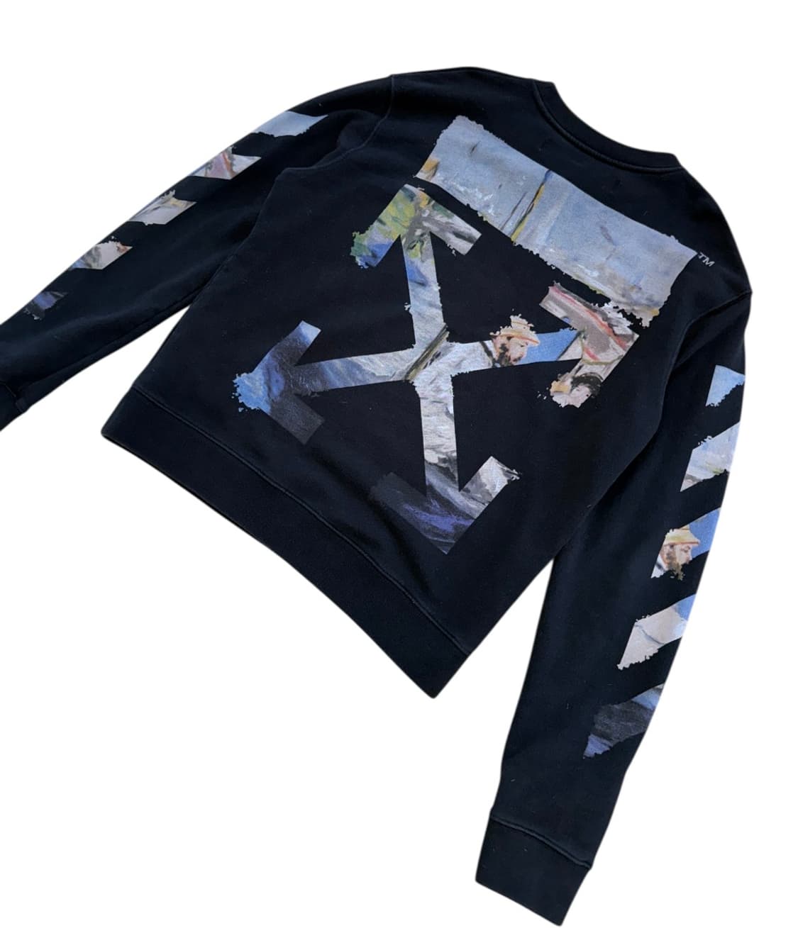 오프화이트 19SS 모네 유화 에로우 스웻 상품이미지5