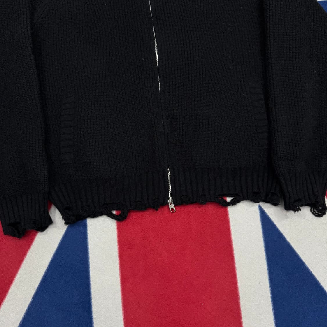 아이돈워너셀 니트집업 2실측 XL  상품이미지4