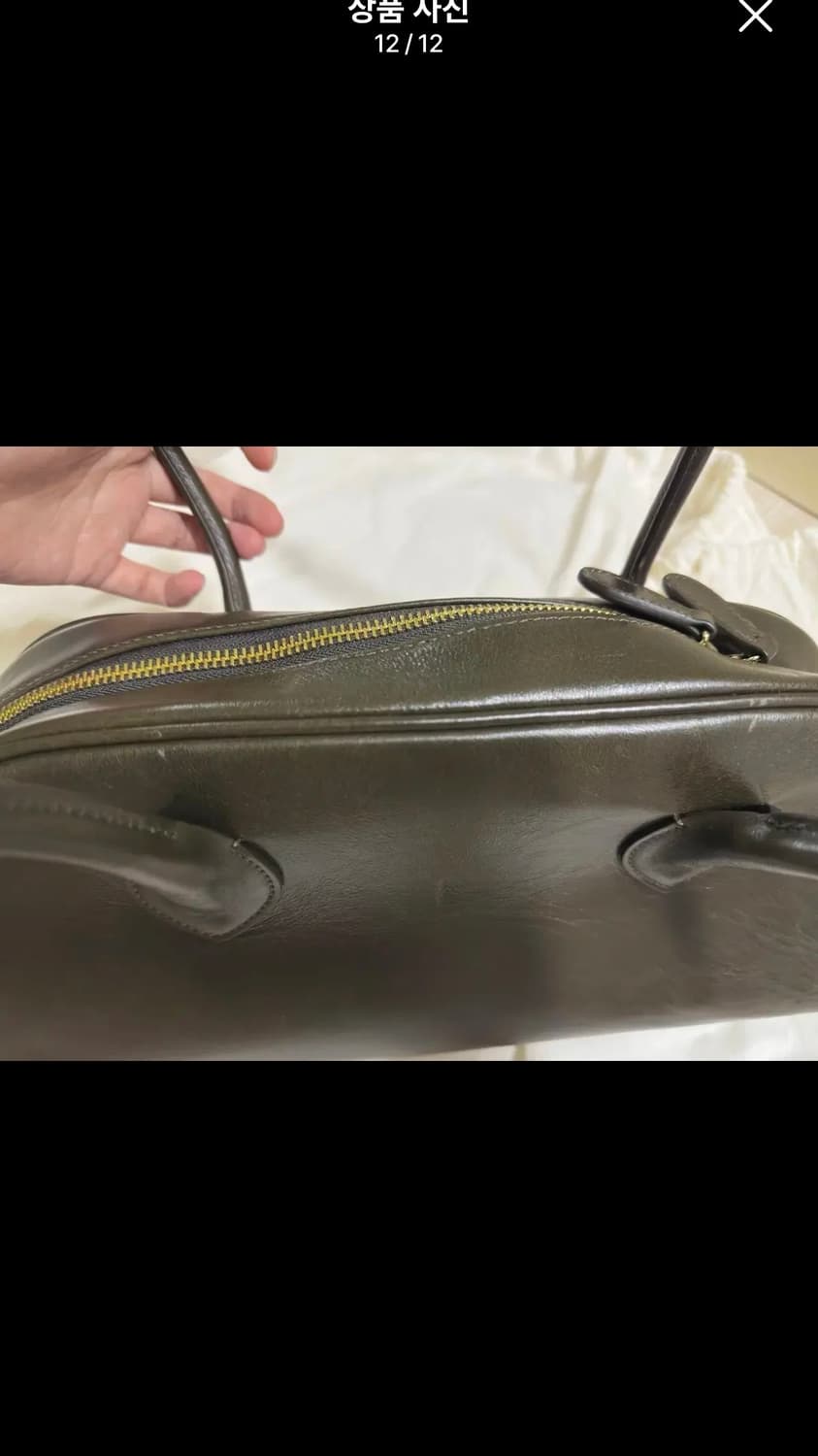 위아 바게트 숄더백 카키/와인 상품이미지6