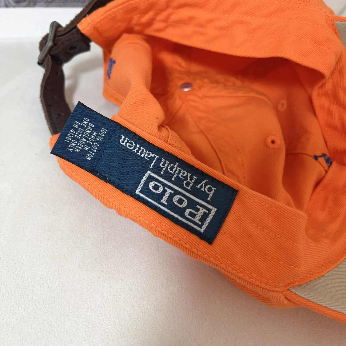 [정품] 폴로 오렌지 / 네이비포니 모자 상품이미지5