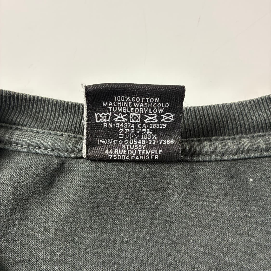 Stussy  스투시 돌리 피그먼트 다이드 차콜 반팔티셔츠 상품이미지7