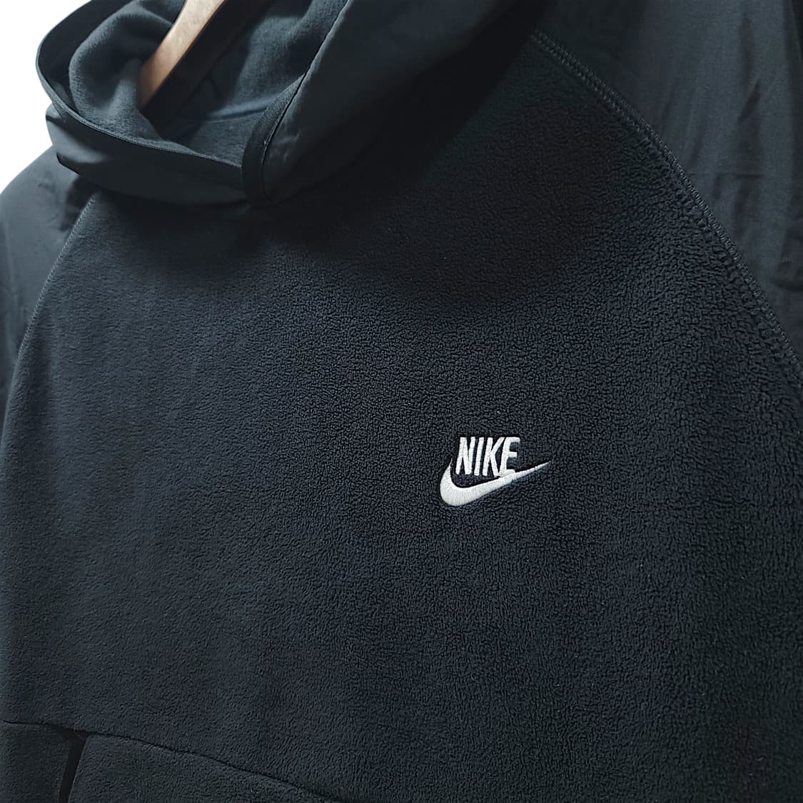 [2XL] 나이키 블랙 풀오버 플리스 후드티셔츠 상품이미지5