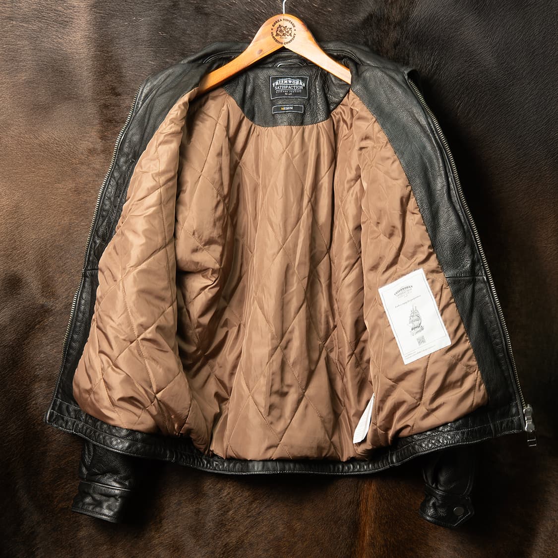 [105] 프리즘웍스 싱글 카우하이드 레더자켓  MO-2574  상품이미지7